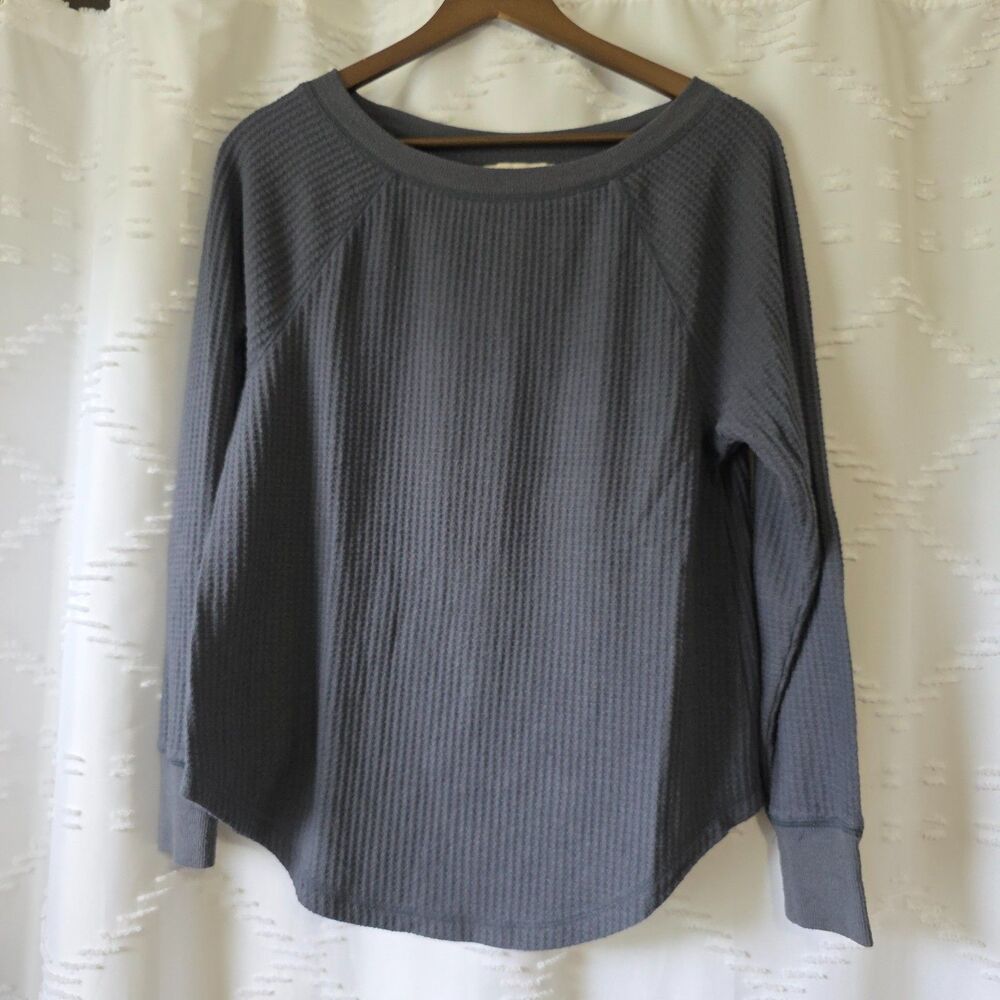 LOFT Long Sleeve Cozy Waffle Knit Pullover Top - Women's Size S